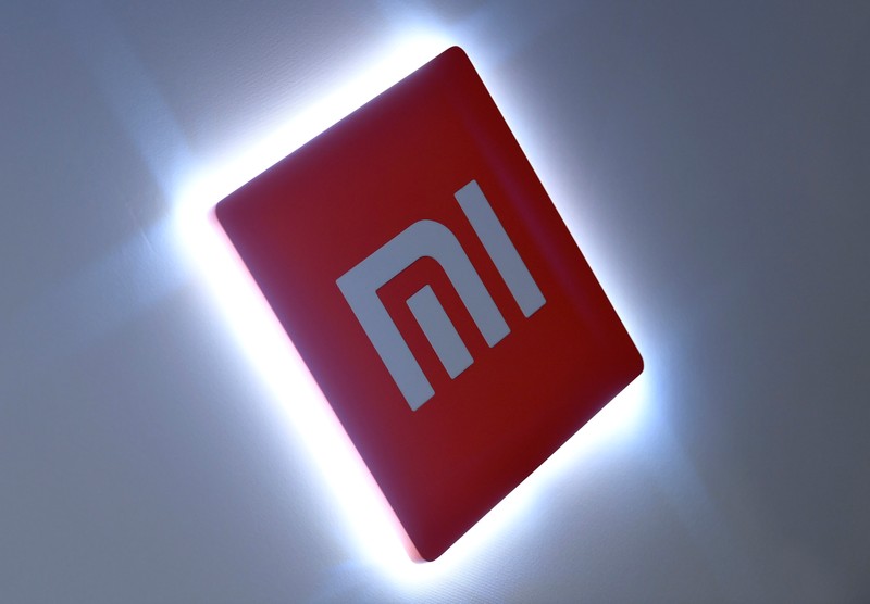 Xiaomi branding is seen at a UK launch event in London