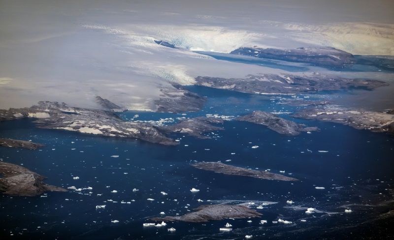 FILE PHOTO: Icebergs and the edge of the ice sheed are seen at the west coast close to Tasiilaq