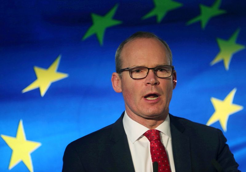 FILE PHOTO: Irish Minister for Foreign Affairs Coveney speaks at the launch of his party's manifesto for the Irish General Election in Dublin