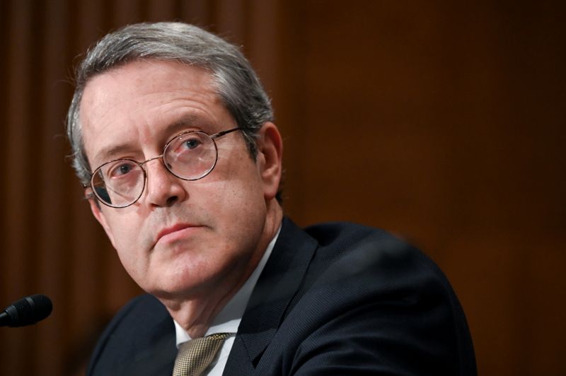 FILE PHOTO: Quarles, vice chairman of the Federal Reserve Board of Governors, testifies before a Senate Banking, Housing and Urban Affairs Committee hearing in Washington