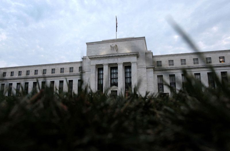 FILE PHOTO: General view of U.S. Federal Reserve building in Washington