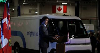 GM's BrightDrop signs first customer in Canada, unveils country's first large EV factory