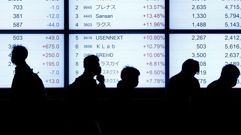 Shares set for weekly gain, Treasury yields fall as investor optimism continues