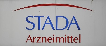 Logo of the pharmaceutical company Stada Arzneimittel AG is pictured at its headquarters in Bad Vilbel