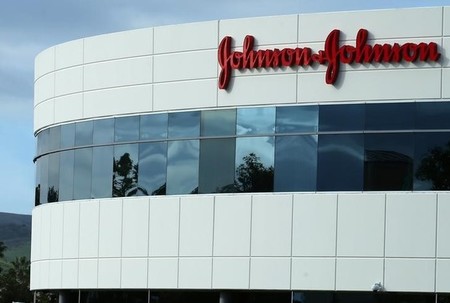 A Johnson & Johnson building is shown in Irvine, California