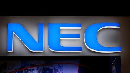 Logo of NEC Corp is pictured at CEATEC JAPAN 2016 in Chiba