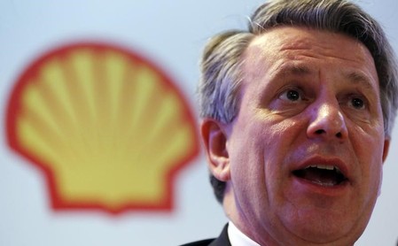 Ben van Beurden, CEO of Royal Dutch Shell, speaks during a news conference in Rio de Janeiro
