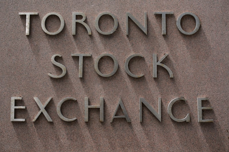 FILE PHOTO: The Toronto Stock Exchange sing is seen in Toronto