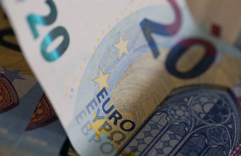 FILE PHOTO: 20 Euro banknotes are seen in a picture illustration