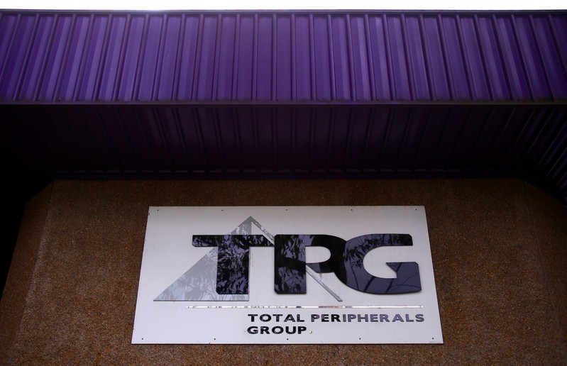The logo of Australia's TPG Telecom Ltd can be seen outside their head office in Sydney, Australia