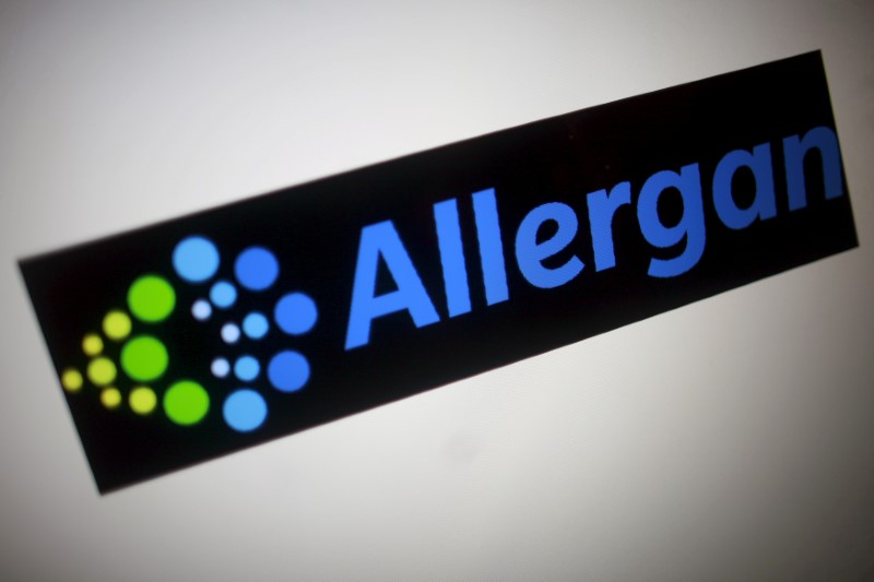 FILE PHOTO - The Allergan logo is seen in this photo illustration in Singapore