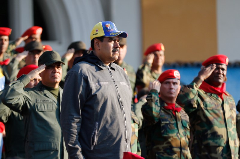 Venezuela's President Nicolas Maduro attends a ceremony to commemorate the 27th anniversary of late Venezuelan President Hugo Chavez failed coup attempt in Maracay