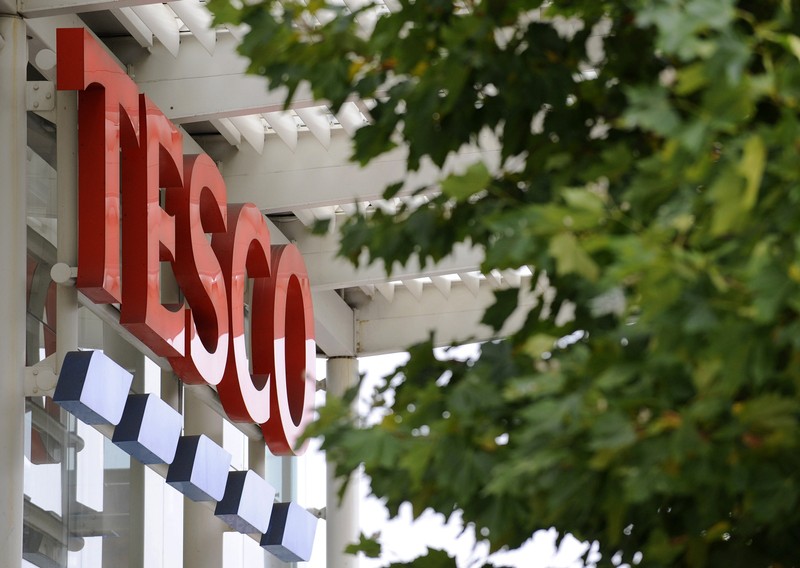 A Tesco supermarket is seen in west London