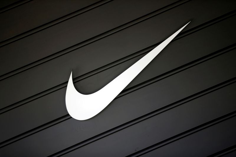 FILE PHOTO:  Nike (NKE)'s logo is seen in Los Angeles