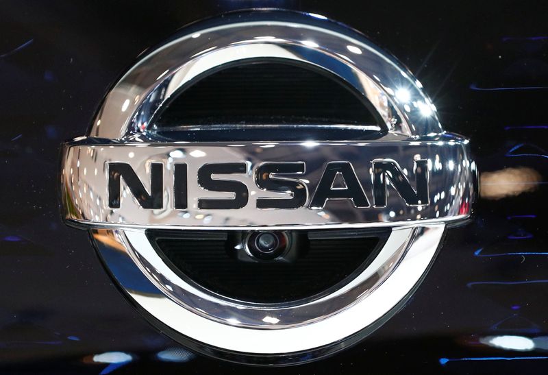 A Nissan logo is pictured at Brussels Motor Show