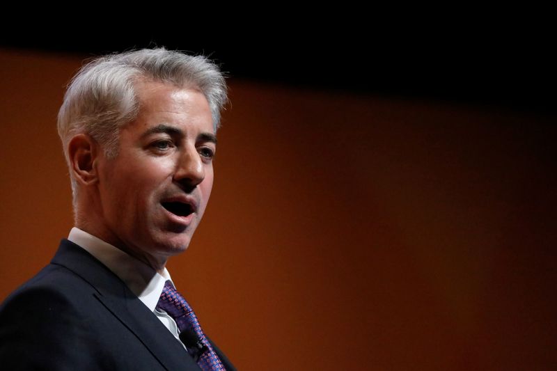 FILE PHOTO:  William 'Bill' Ackman, CEO and Portfolio Manager of Pershing Square Capital Management, speaks during the Sohn Investment Conference in New York City