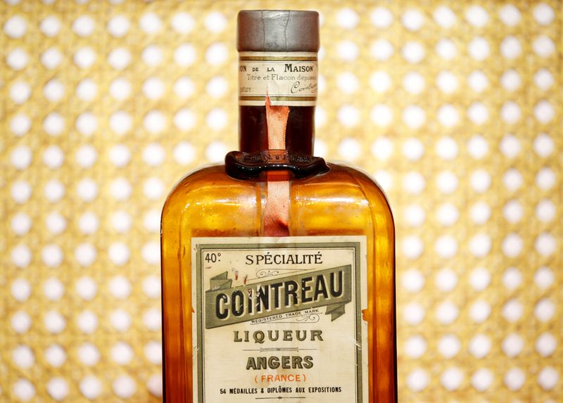 FILE PHOTO: A bottle of Cointreau is displayed at the Carre Cointreau in the Cointreau distillery in Saint-Barthelemy-d'Anjou, France