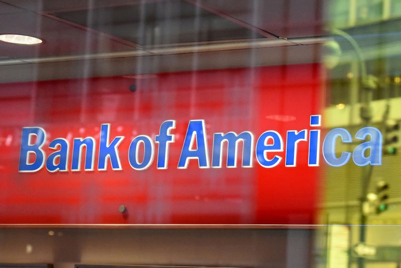 FILE PHOTO: A Bank of America logo in New York City