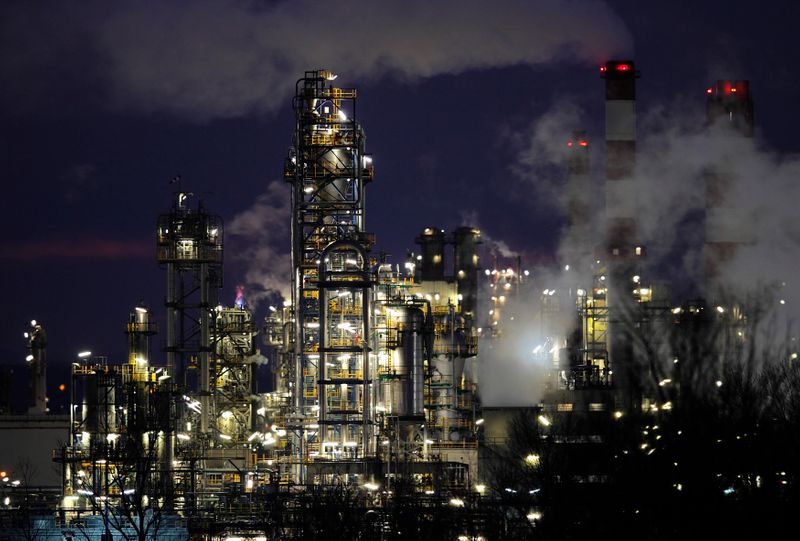 The production site of petrochemical group Borealis is pictured in Schwechat