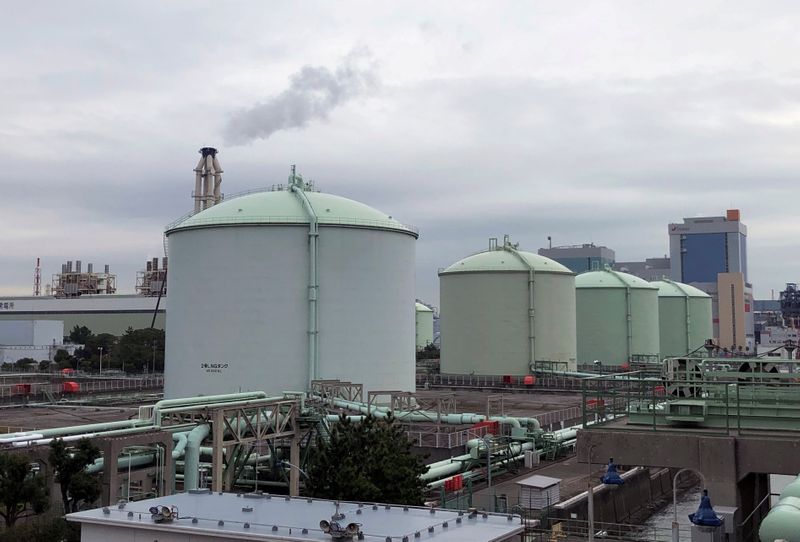 FILE PHOTO: General view of the Negishi LNG Terminal which is jointly operated by Tokyo Gas and JERA in Yokohama, Japan
