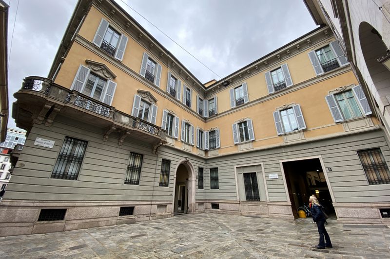 FILE PHOTO: Italy's Mediobanca headquarters is seen in Milan