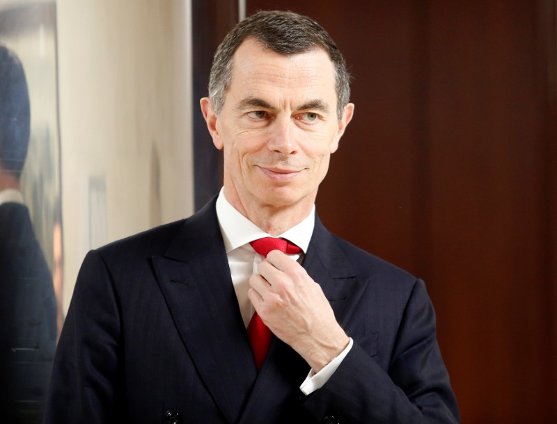 FILE PHOTO: Unicredit bank CEO Mustier looks on during the shareholders meeting in Rome