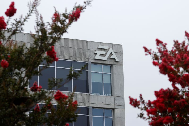 An Electronic Arts office building is shown in Los Angeles, California
