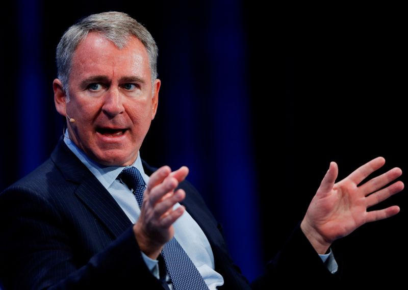 FILE PHOTO: FILE PHOTO: Ken Griffin, Founder and CEO, Citadel, speaks during the Milken Institute's 22nd annual Global Conference in Beverly Hills, California