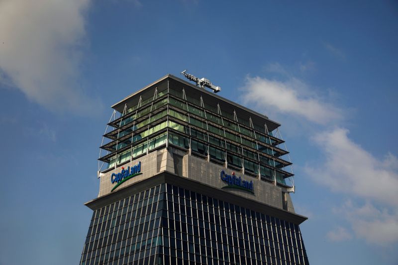A CapitaLand building is pictured in Singapore