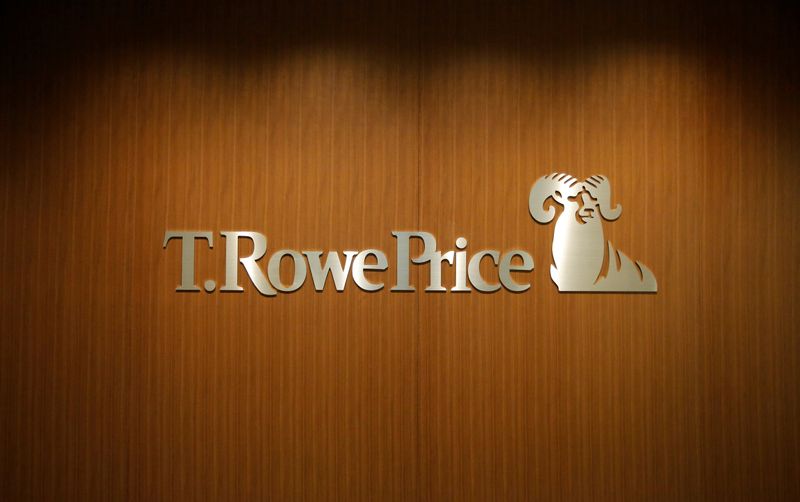 Logo of T. Rowe Price Group is pictured at its office in Tokyo