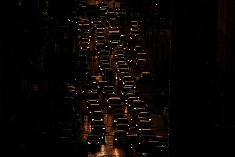 Un ingorgo del traffico a Roma