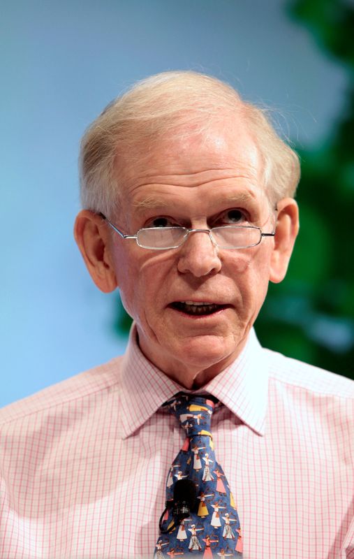 FILE PHOTO: Jeremy Grantham, Co-founder and Chief Investment Strategist of GMO, speaks on financial innovation at Pace University in New York