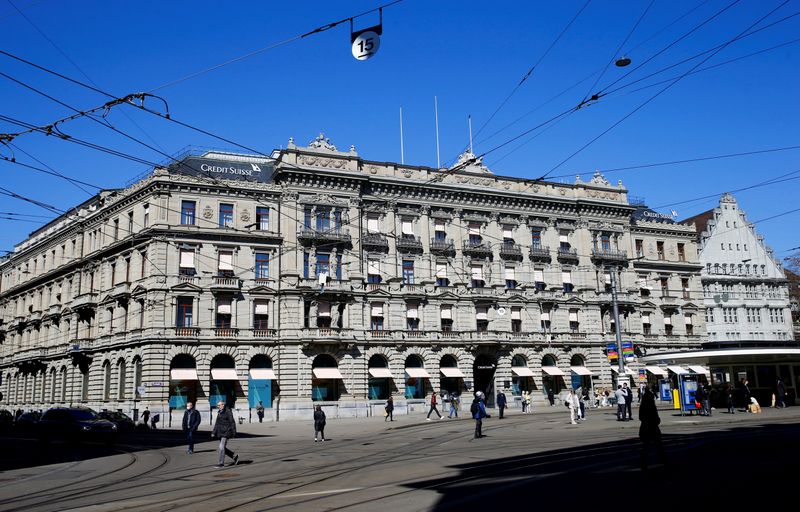 FILE PHOTO: The headquarters of Swiss bank Credit Suisse are seen in Zurich