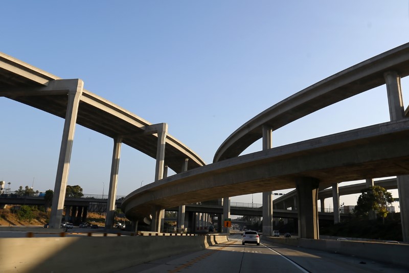 FILE PHOTO: The highway system in Los Angeles
