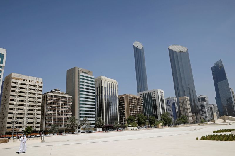 FILE PHOTO: Buildings are pictured in Abu Dhabi