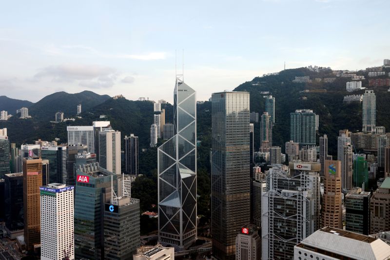 FILE PHOTO: A general view showing the Central Business District in Hong Kong