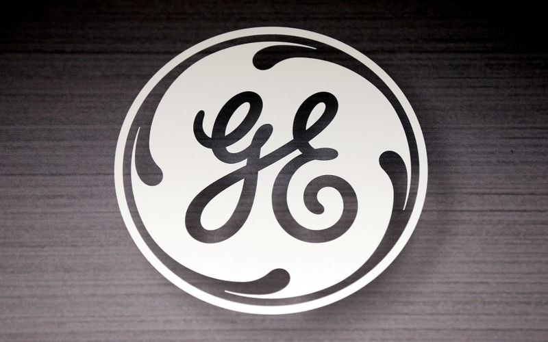 FILE PHOTO: The General Electric logo is seen in a Sears store in Illinois