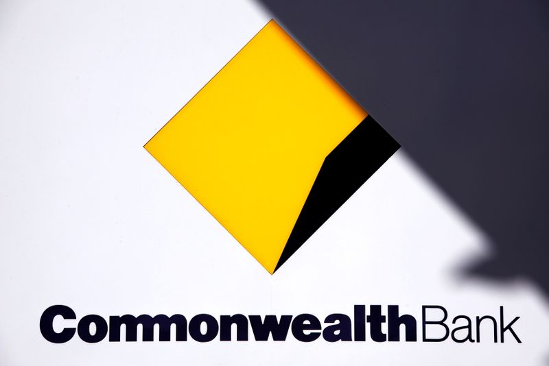 FILE PHOTO: Australia's Commonwealth Bank logo is pictured at a branch in Sydney