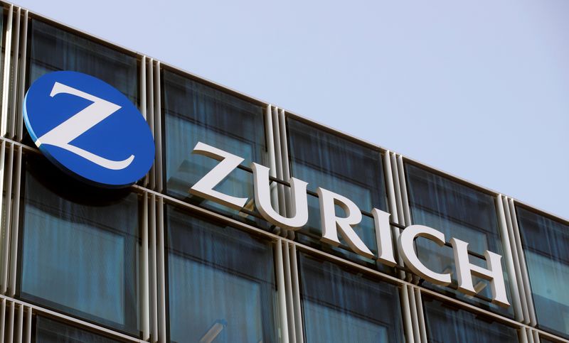 Logo of Zurich insurance is seen at an office building in Zurich
