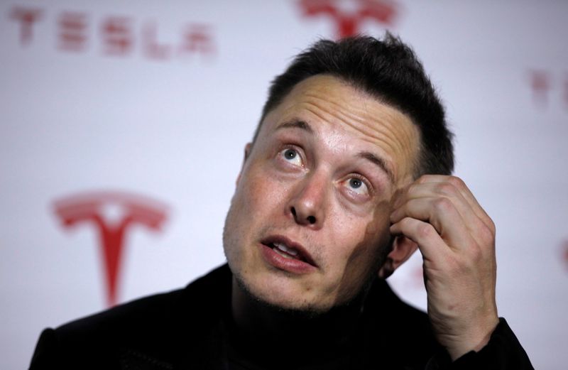 FILE PHOTO: Tesla Motor Inc CEO Musk talks about Tesla's new battery swapping program in Hawthorne