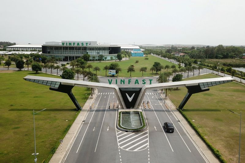 FILE PHOTO: A general view of VinFast's factory in Hai Phong City