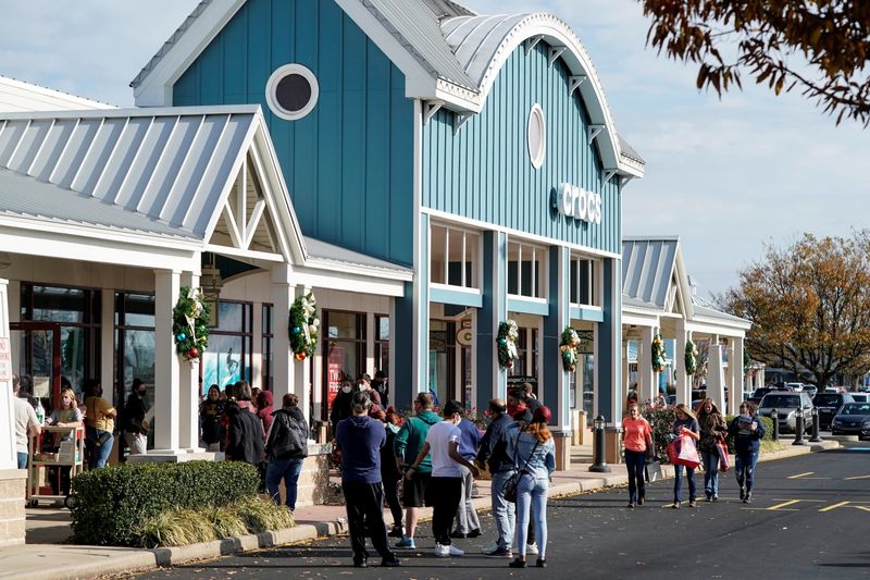 FILE PHOTO: People shop on Black Friday in Rehoboth Beach, Delaware