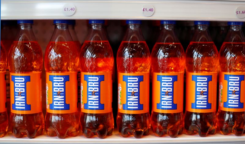FILE PHOTO: Irn Bru is seen on the shelves of Scotch Corner in Pitlochry, Scotland