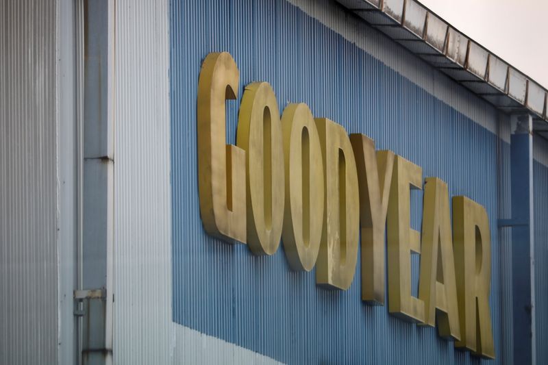 FILE PHOTO: A logo of Goodyear is pictured at it's factory in Shah Alam, Malaysia