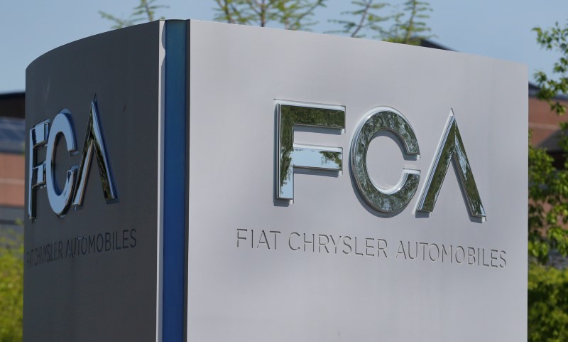 FILE PHOTO: A Fiat Chrysler Automobiles sign at the U.S. headquarters in Auburn Hills, Michigan