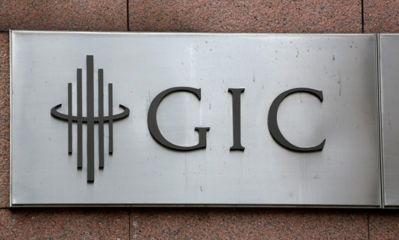 FILE PHOTO: The logo for Singapore sovereign wealth fund GIC Pte Ltd, is seen on a building in Singapore