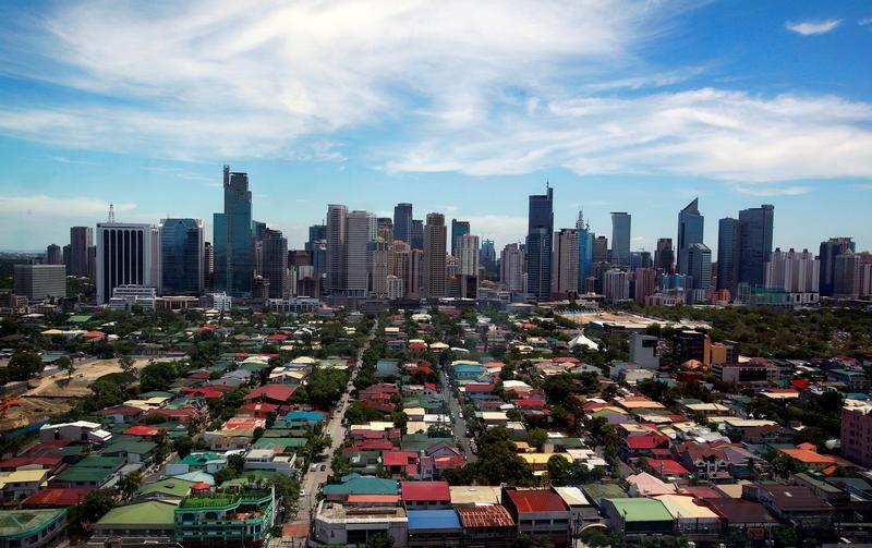 A general view of the skyline from the Makati City Hall in Manila