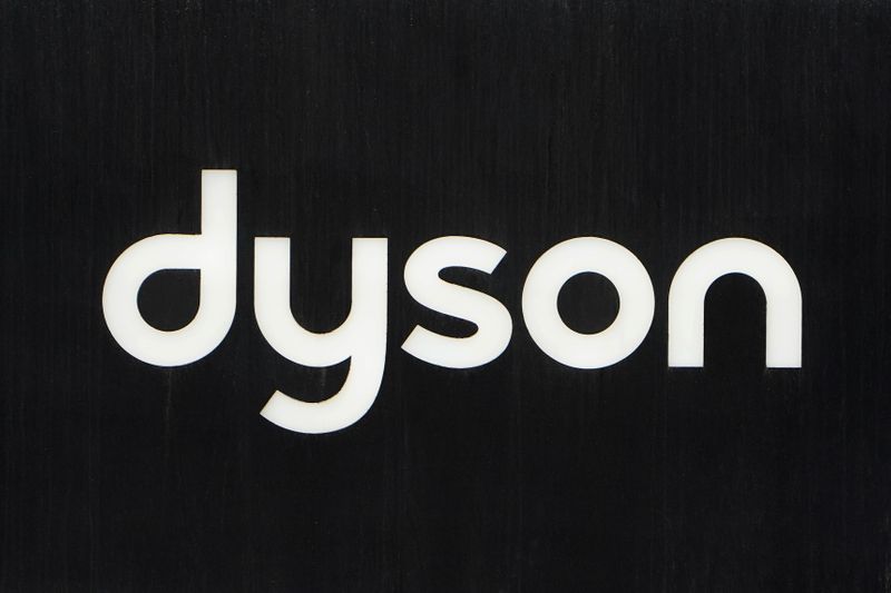 FILE PHOTO: A Dyson logo is seen on 5th Ave in New York