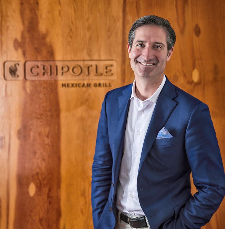 Brian Niccol, new CEO of Chipotle Mexican Grill, poses for a picture in this undated handout photo