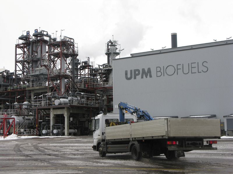 FILE PHOTO: A maintenance truck seen at UPM-Kymmene‚Äôs biofuel plant in Lappeenranta